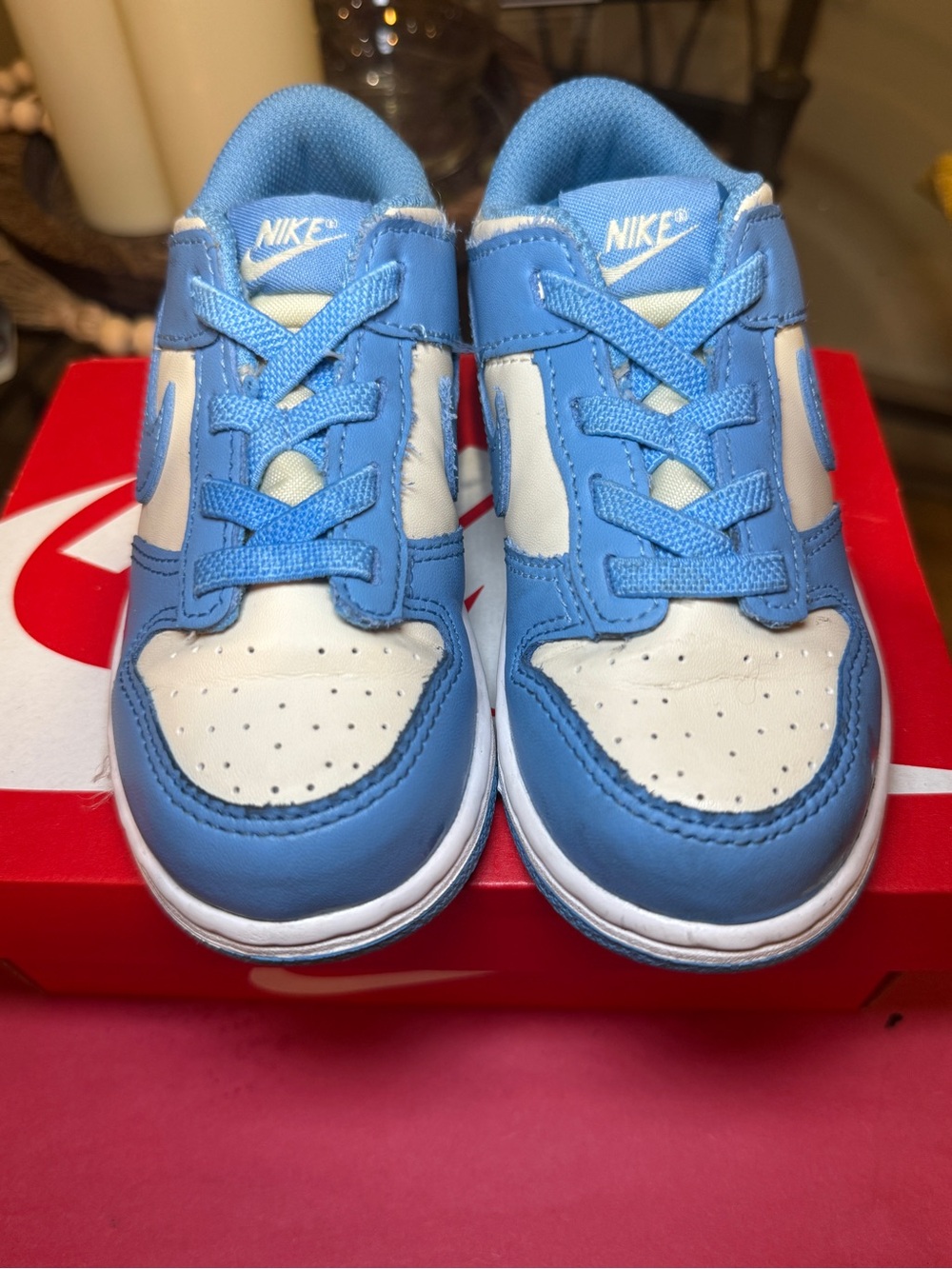 Nike Kids Blue and White Low-Top Sneakers